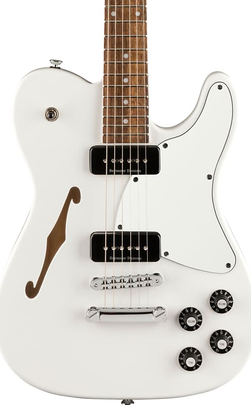 Fender Jim Adkins Signature JA-90 Telecaster Thinline Semi-Hollow Guitar, White image 1