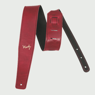 Moody Leather Hippie 2.5 Inch Wide Red/Red