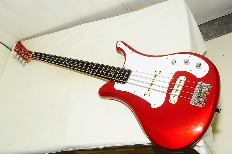 Good YAMAHA SBV-500 Electric Bass Guitar Metal Red Ref No