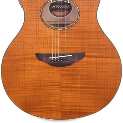 Yamaha APX600FM Flame Maple Acoustic-Electric Guitar  - Amber image 2