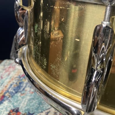 Premier Carmine Appice's 5x14" Snare Drum (#8) 1990s - Brass image 14
