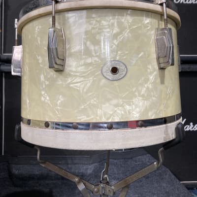 Ludwig & Ludwig Quiet Riot - Frankie Banali's "Professional" Model, Tack Tom Drum Set 13",13",16",26" (#27) AUTHENTICATED 1940s - White Avalon Pearl image 19