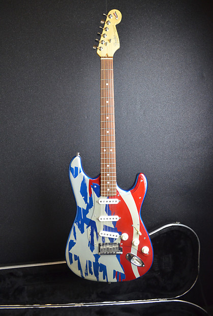 Red white and blue electric new arrivals guitar