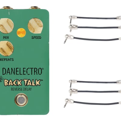 Danelectro Back Talk Pedal + 2x Gator Patch Cable 3 Pack for sale