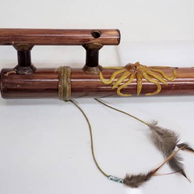 Wood and leather folk flute for sale