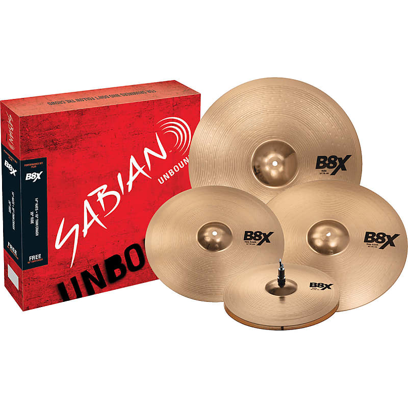 Sabian B8X Performance Set Plus 14/16/20" Cymbal Pack with Free 18" Thin Crash image 1