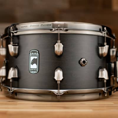 Mapex Black Panther Hydro 13 X 7 Maple Snare Drum, Flat Black Transparent Lacquer (B Stock) image 2