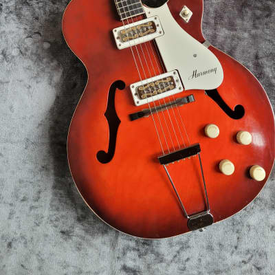 Harmony Rocket H54 1968 - Redburst - Collectors Grade - All Original with clapboard case for sale