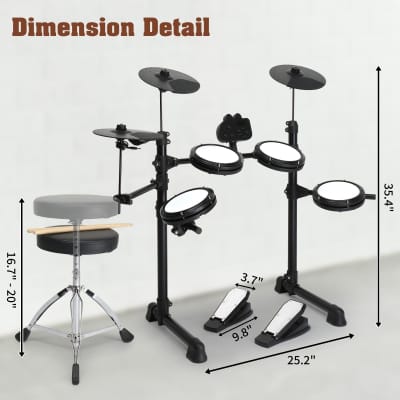 Glarry Beginner Electronic Drum Set image 5