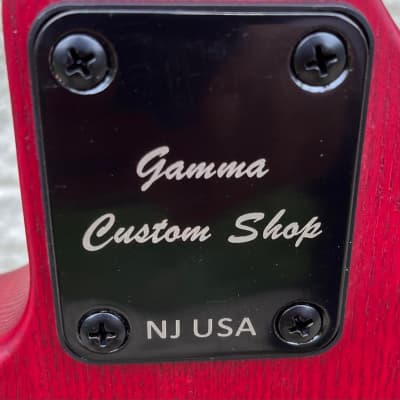 GAMMA Custom Bass Guitar P22-02, Alpha Model, Transparent Valencia Red Ash image 8