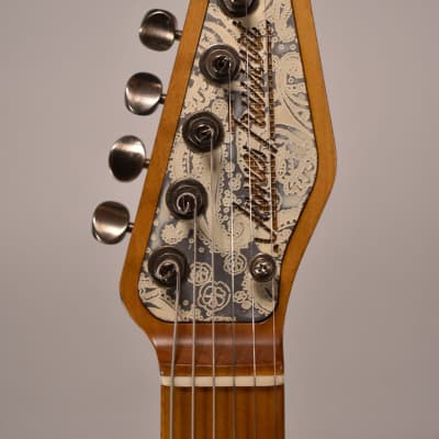 2009 James Trussart Deluxe Steelcaster Paisley Ocean Blue Guitar w/Gig Bag image 15