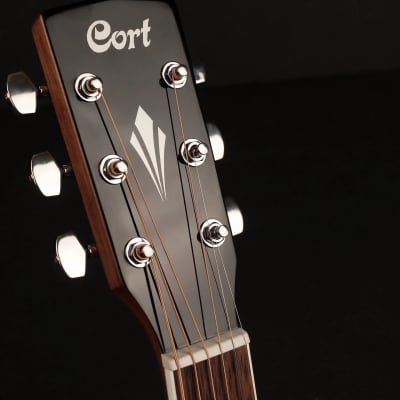 Cort GAQFTBB Grand Regal Acoustic Electric Cutaway Guitar. Trans Black Burst image 5
