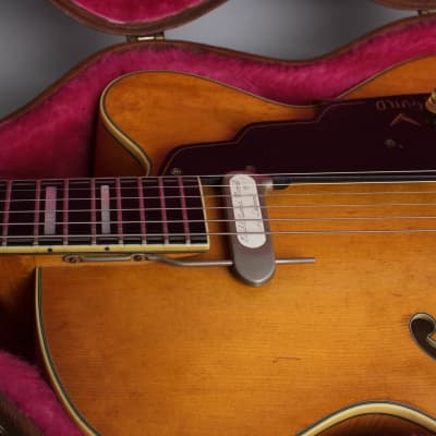 Guild  Artist Award B w/floating DeArmond pickup Arch Top Acoustic Guitar (1961), ser. #17325, brown tolex hard shell case. image 15