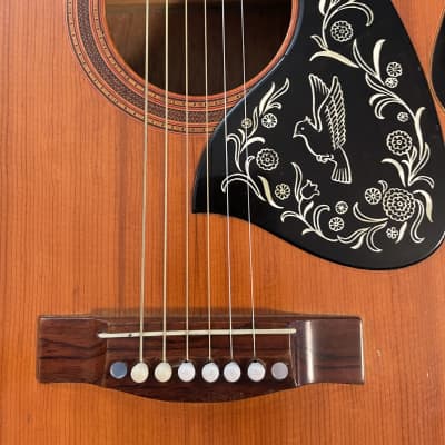 1970’s Made in Japan Prairie Hummingbird style acoustic guitar  - Natural wood image 7