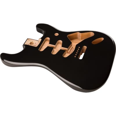 Genuine Fender Classic Series 60's Stratocaster SSS Alder Body Vintage Bridge Mount, Black image 2