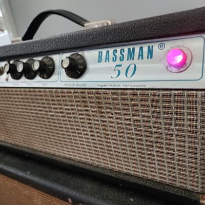 Fender Bassman 2-Channel 50-Watt Guitar Amp Head 1968 - 1969 - Silverface image 1