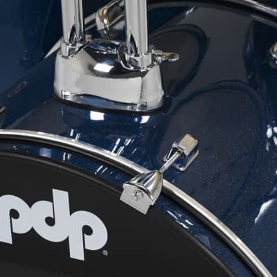 PDP Center Stage 5-Piece Full Drum Kit - 10/12/12/22/14 - Royal Blue Sparkle image 4