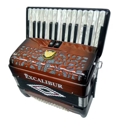 Excalibur Super Classic PSI Series Walnut 60 Bass Piano Accordion image 5