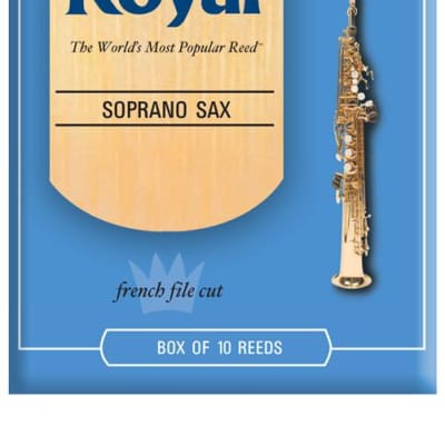 Rico Royal Soprano Saxophone Reeds, Strength 1.5, 10-pack image 1