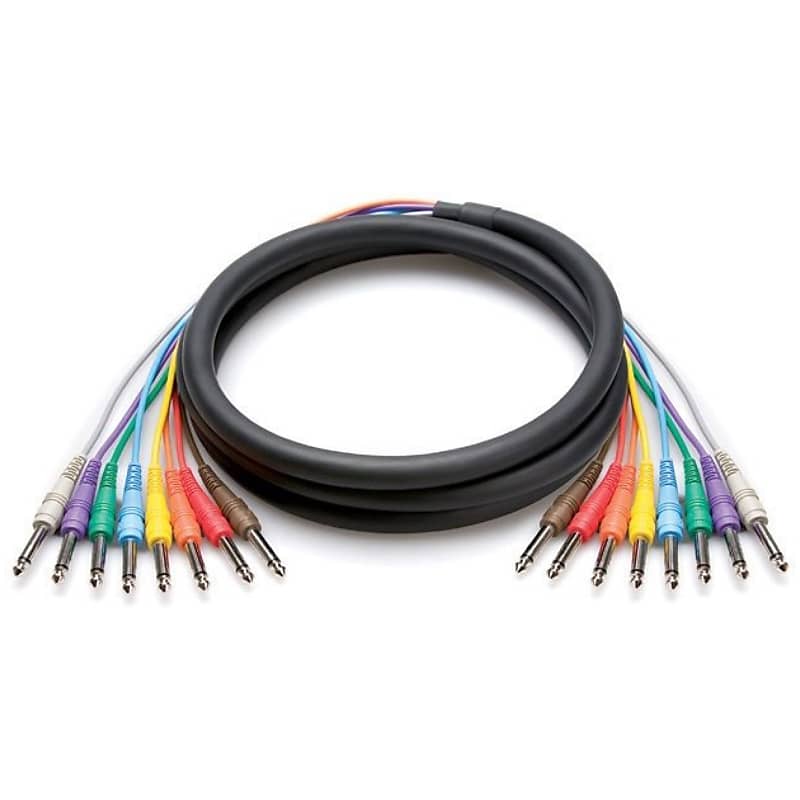 Hosa CPP-80 Snake Cable (1/4" TS x 8), 9.9 Foot, 3 Meter image 1