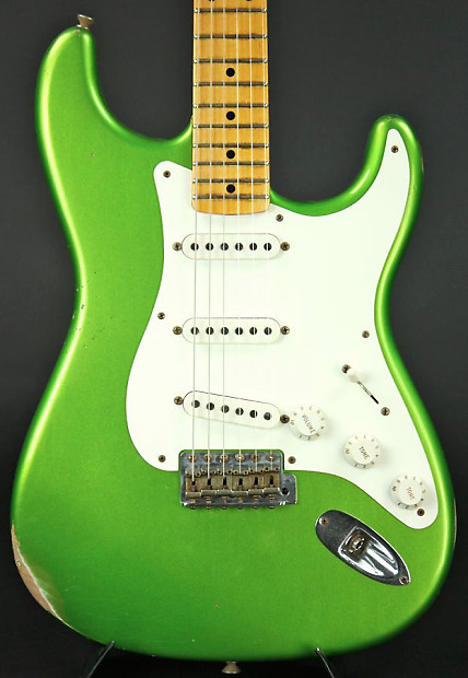Lime green sales fender stratocaster