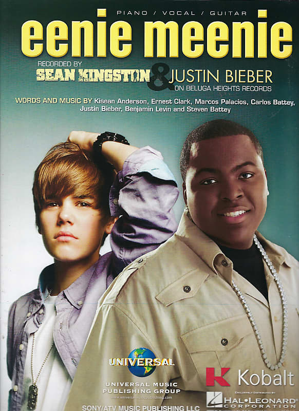 Justin Bieber Sean Kingston Eenie Meenie Sheet Music Reverb