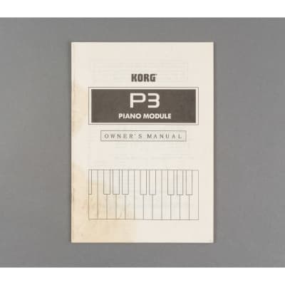 Korg P3 Owner's Manual [USED]