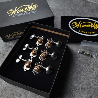 Waverly Slotted headstock butterbean guitar tuners image 2