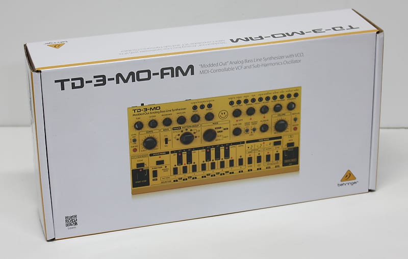 Behringer TD-3-MO Modded Out Analog Bass Synthesizer TB 303 Devilfish Clone Yellow In Hand image 1