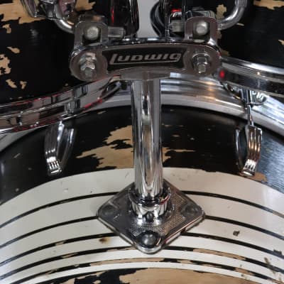 Ludwig Hollywood Black Lacquer 4pc Drum Kit Set 12/13/16/20" Vintage 1970's image 2