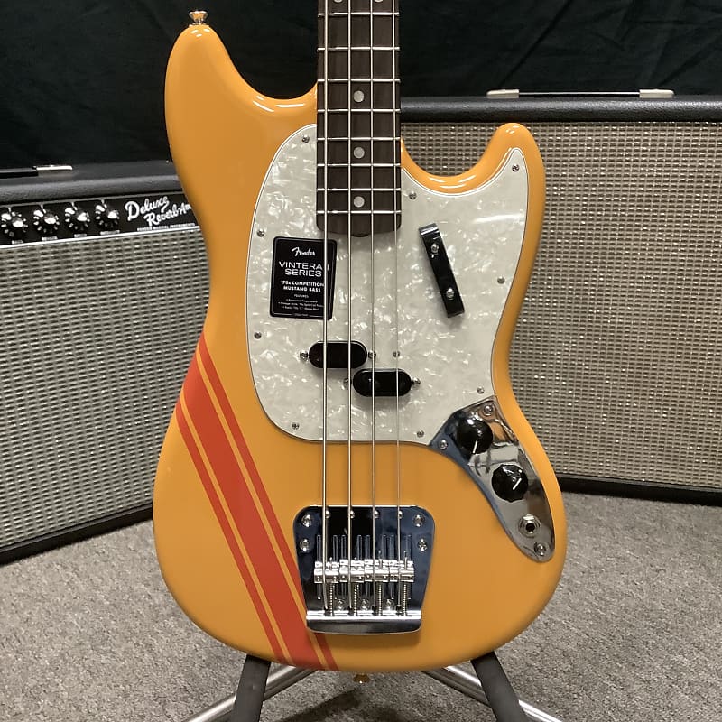 2023 Fender Vintera II '70s Competition Mustang Bass Competition Orange image 1