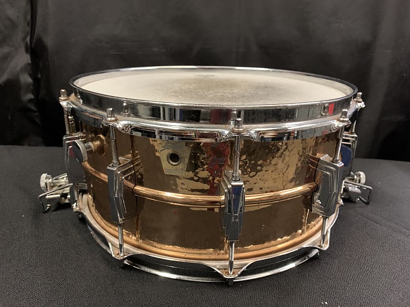Ludwig LB556K Hammered Bronze Super-Sensitive 6.5x14" Snare Drum 1985 - 2016 image 3