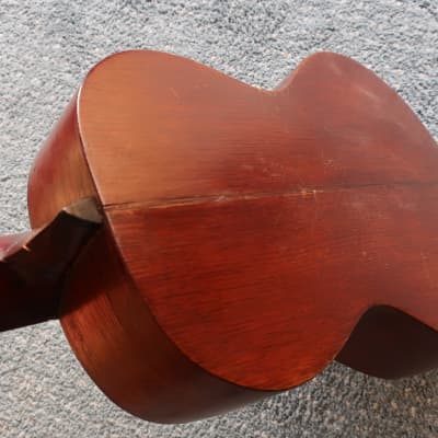 Antique Vintage 1900s Unknown Maker Parlor Guitar Project Finest Woods Martin Ditson Regal Washburn Quality 37 X 11 1/2 X 3 1/4 Ladder Braced Pear Shaped image 7