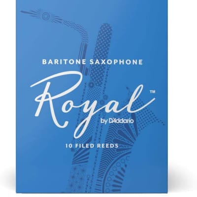 Rico Royal Baritone Saxophone Reeds, Strength 5.0, 10-pack image 1