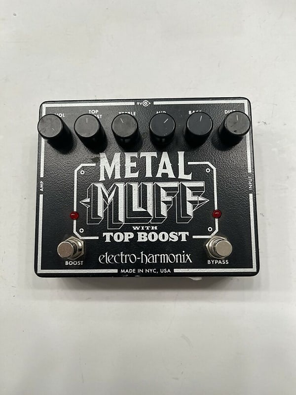 Electro Harmonix Metal Muff With Top Boost Distortion Guitar Effect Pedal image 1