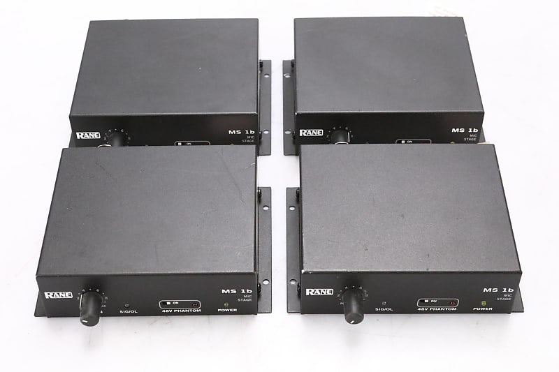 4 Rane MS 1b Microphone Mic Preamp Preamplifier w/ 2 Rack Shelves