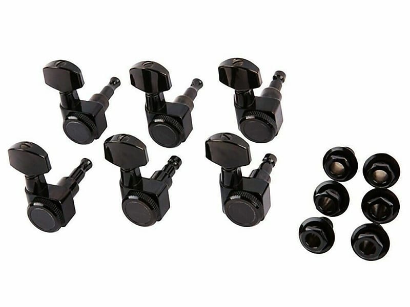 6 Fender Strat Tele BLACK LOCKING TUNERS PEGS 2 Reverb Deutschland