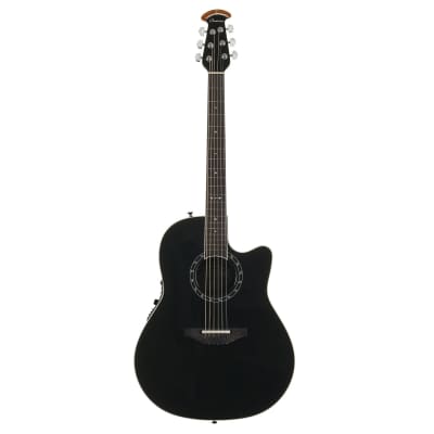 Ovation Timeless Balladeer Acoustic Electric Guitar, Black for sale