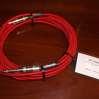 DiMarzio 18' Overbraided Instrument Cable - RED, EP1718SSRD for sale
