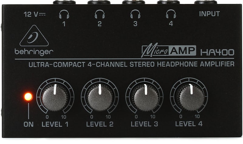 Behringer MicroAMP HA400 4-channel Headphone Amplifier (2-pack) Bundle image 1