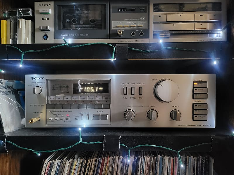 Vintage Sony Str-v45 1981 complete stereo system  			