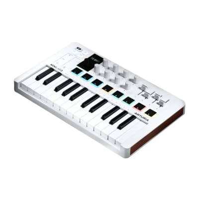 Arturia MiniLab 3 Mini Hybrid Keyboard Controller with Pad Controller / Creative Software, Mini Display / Clickable Browsing Knob / Built-In Arp / Hold and Chord Modes (White) image 5