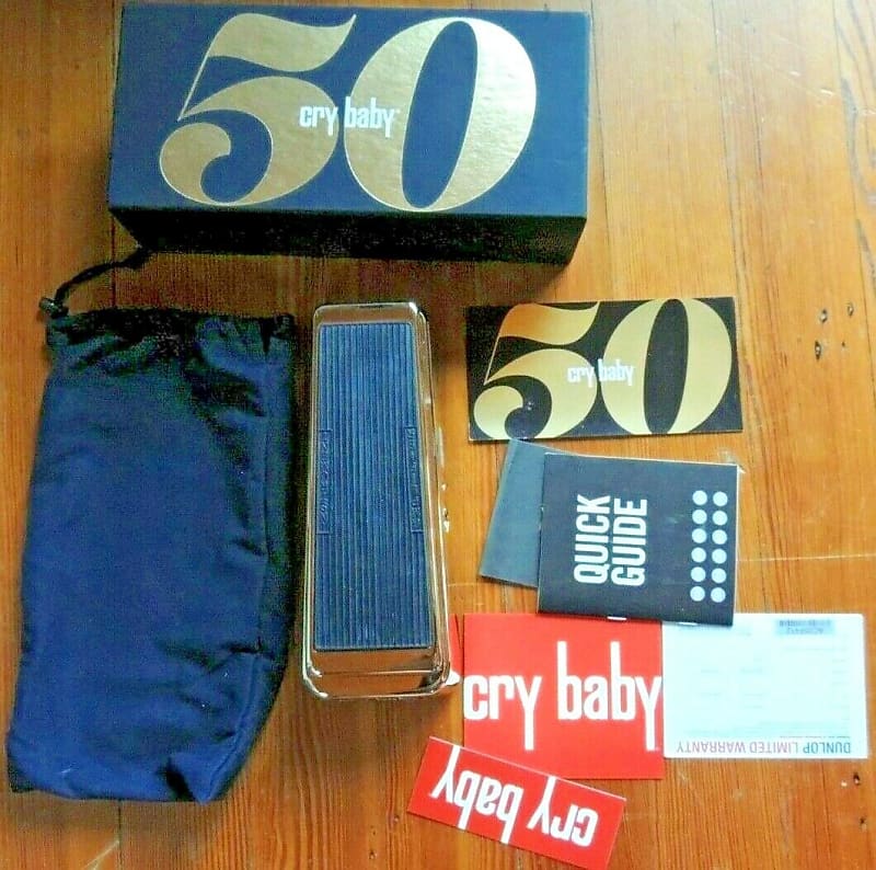 Dunlop 50th Anniversary Limited Edition Crybaby Wah Pedal Gold Plated w/Box image 1