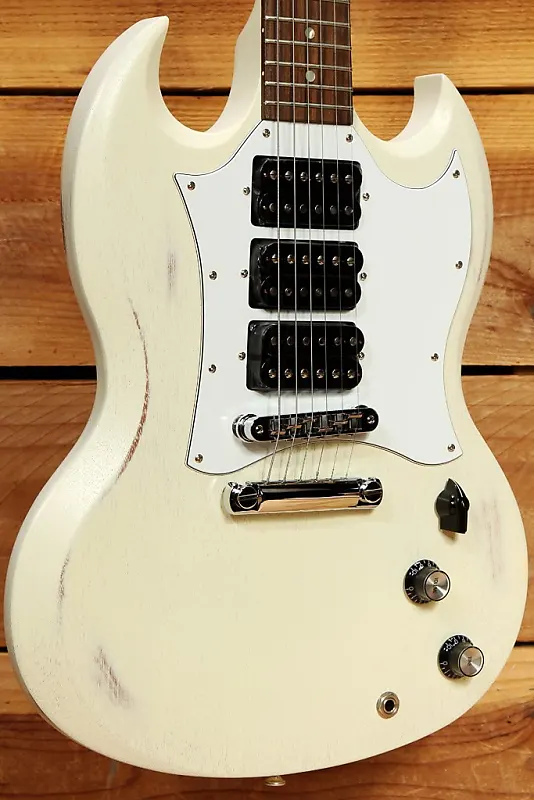 Gibson SG3 Special FADED White 3 PICKUP 490 PU Tone Selector Rare
