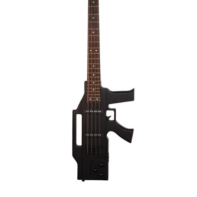 Glen Burton GB47-BK Basswood Body Bolt-On Maple Neck AK47 Machine Gun 4-String Electric Bass Guitar for sale