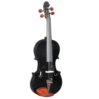 Glarry GV103 4/4 Spruce Panel Violin 2020s - Matte Black image 13