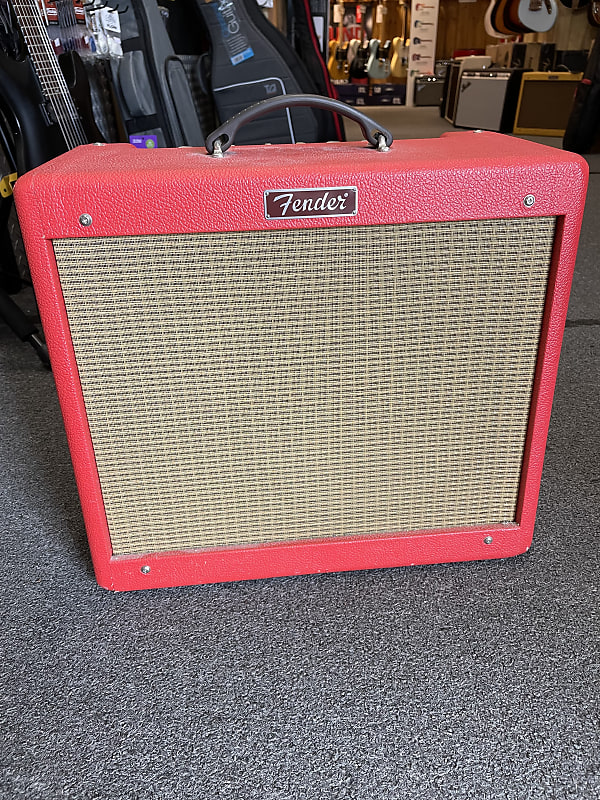 Fender Blues Junior JR Ltd Texas Red valve guitar amp with Reverb