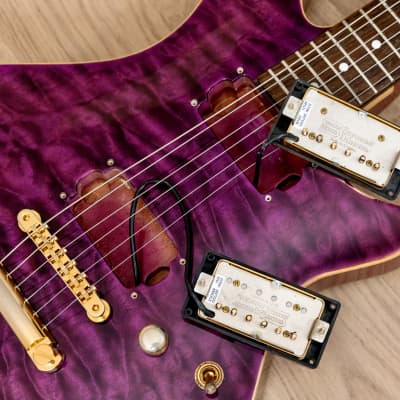 美品 EDWARDS by ESP POTBERRY 2014 Edwards by ESP E-PO-105D/QM Potbelly, See Thru Purple w