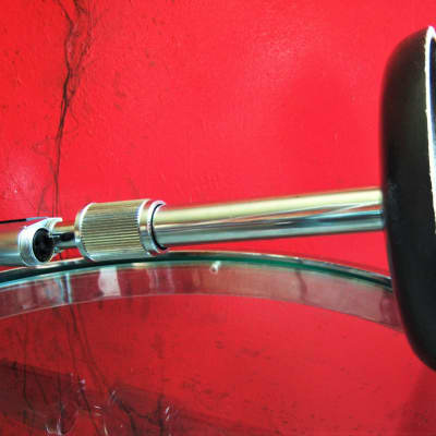 Vintage 1960's Shure 737A crystal microphone Satin Chrome w period Atlas DS-7 desk stand image 14
