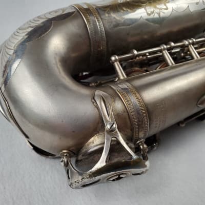 SELMER Balanced Action BA Alto Saxophone - Satin Silver Plated w Gold Wash Bell! image 9